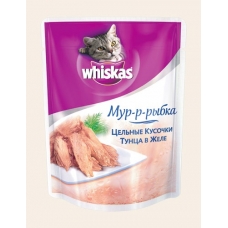 Корм консервированный для кошек Whiskas цельные кусочки тунца в желе 85 г
